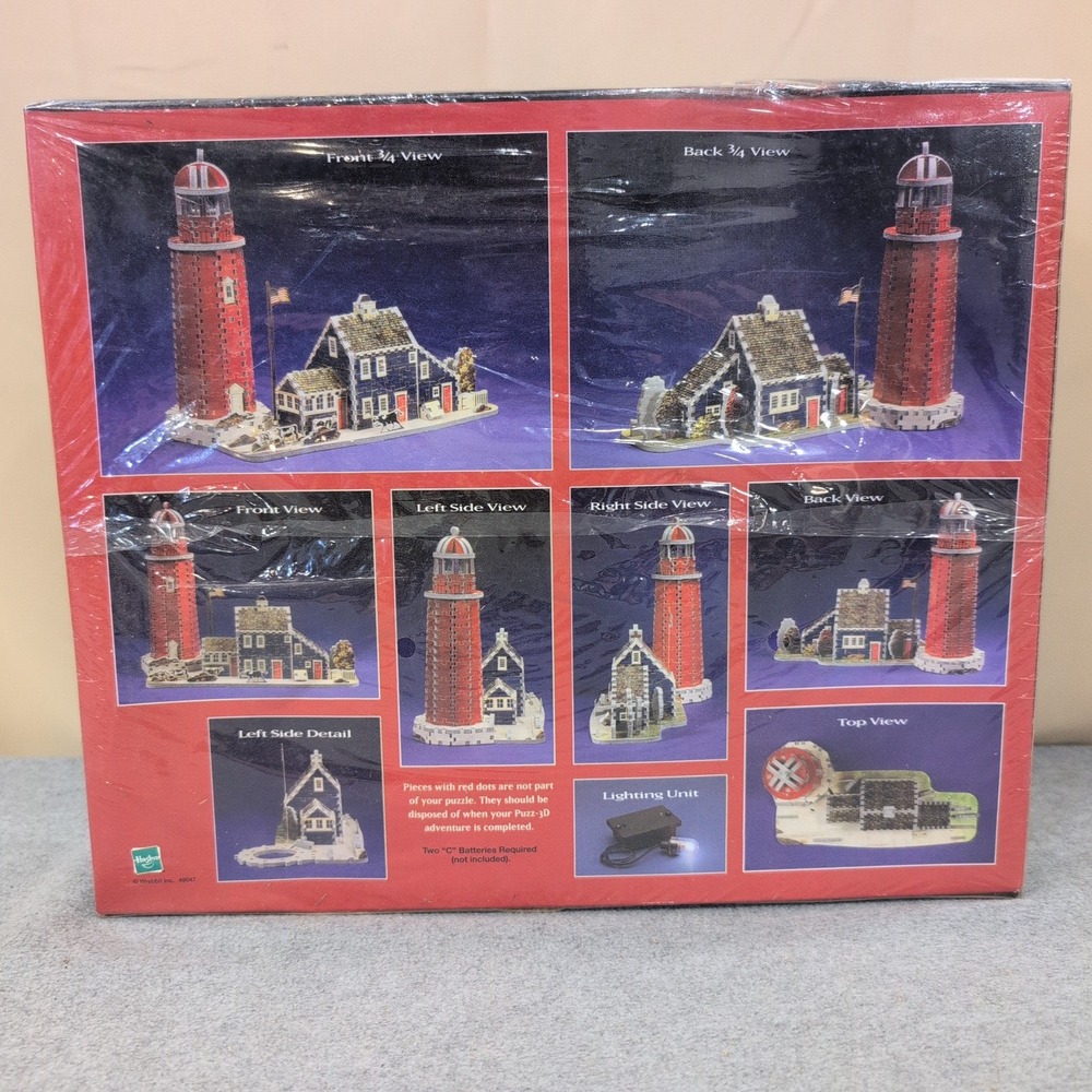 Charles Wysocki Puzz3D Seaside Lighthouse 349 Piece Puzzle with Working Light - Picture 5 of 5